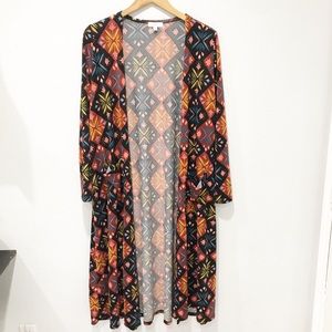 LuLaRoe Sarah Cardigan Sweater Geo Diamond Floral